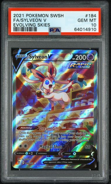 SYLVEON V - 2021 SWSH EVOLVING SKIES 184 - PSA 10 π