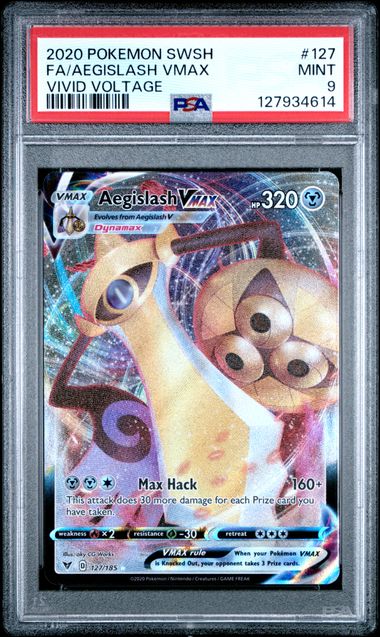 AEGISLASH VMAX - 2020 SWSH VIVID VOLTAGE 127 - PSA 9