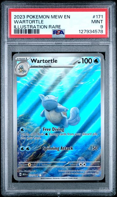 WARTORTLE- 2023 SV 151 MEW 171 - PSA 9