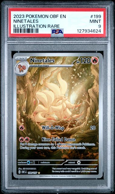 NINETALES - 2023 SV OBSIDIAN FLAMES 199 - PSA 9