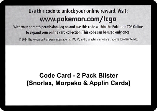 Code Card - 2 Pack Blister [Snorlax, Morpeko & Applin Cards] [MCAP - 000]