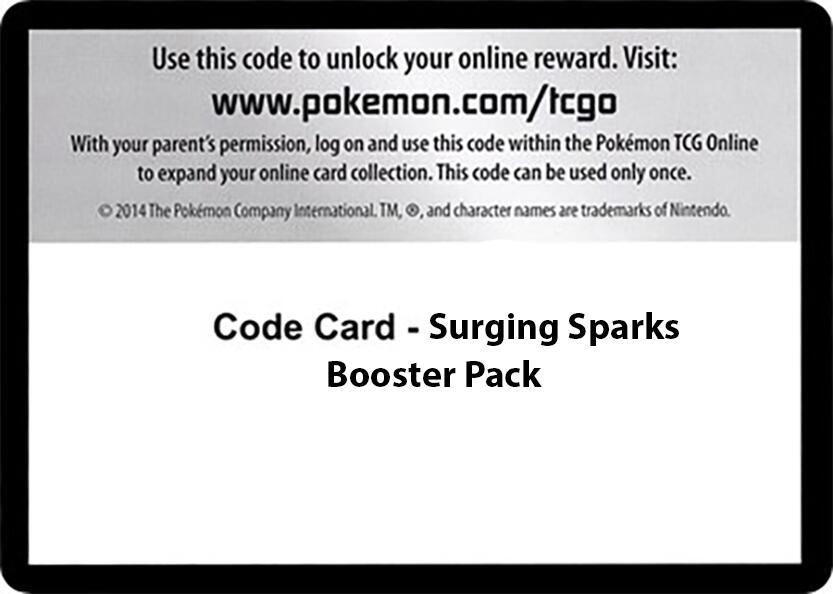 Code Card - Surging Sparks Booster Pack [SSP - 000]