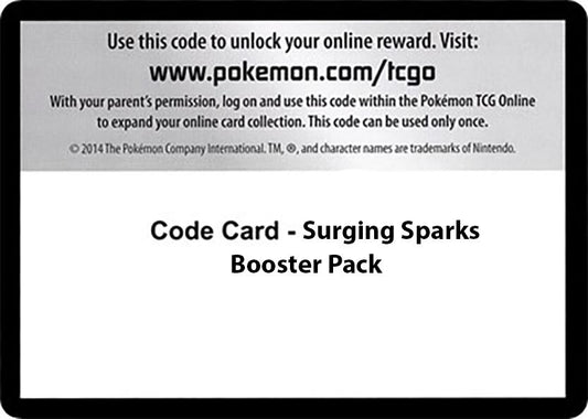 Code Card - Surging Sparks Booster Pack [SSP - 000]