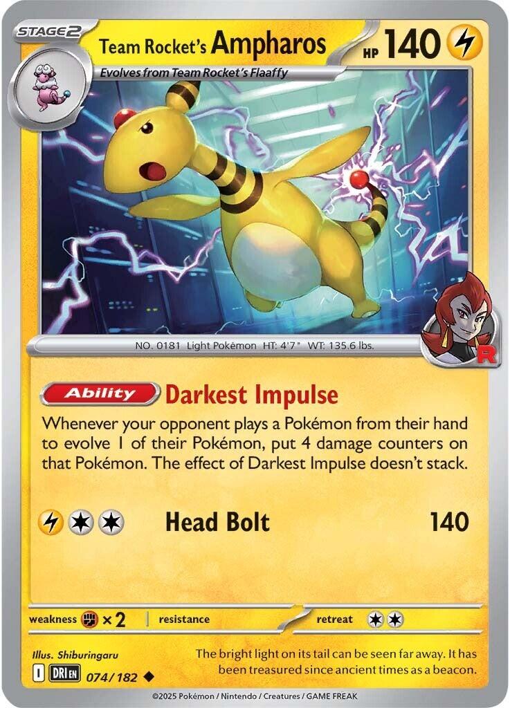 Team Rocket's Ampharos [DRI - 074/182]