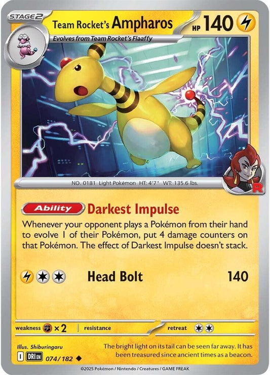 Team Rocket's Ampharos [DRI - 074/182]