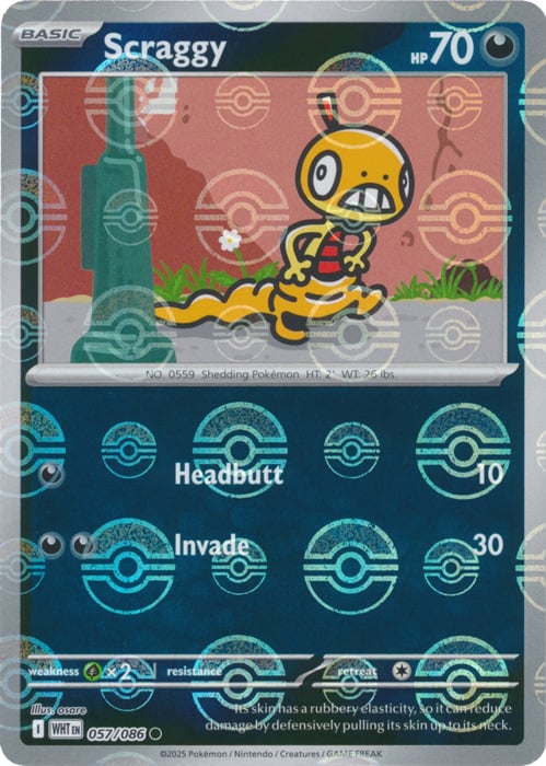 Scraggy (Poke Ball Pattern)