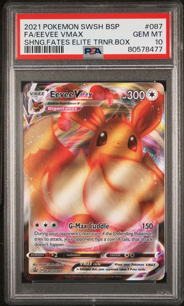 EEVEE VMAX - 2021 SWSH BLACK STAR PROMO 087 - PSA 10 💎