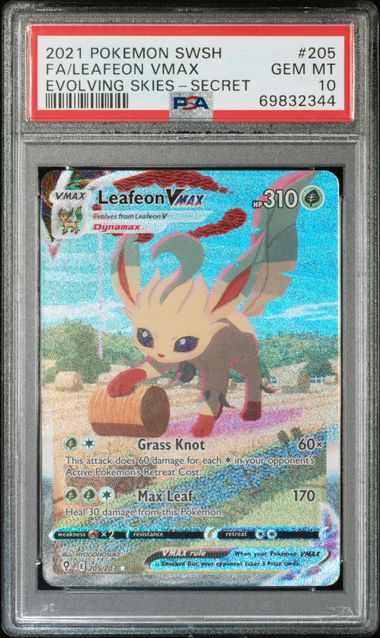 LEAFEON VMAX - 2021 SWSH EVOLVING SKIES 205 - PSA 10 💎