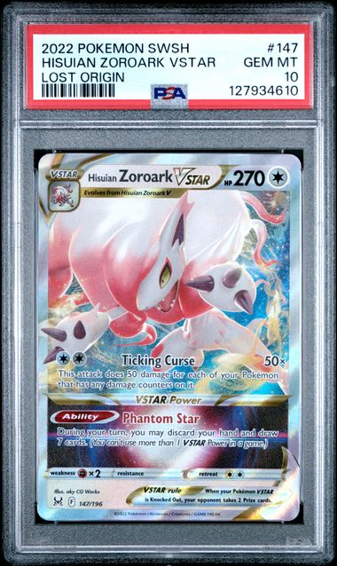 HISUIAN ZOROARK - 2022 SWSH LOST ORIGIN - PSA 10 💎