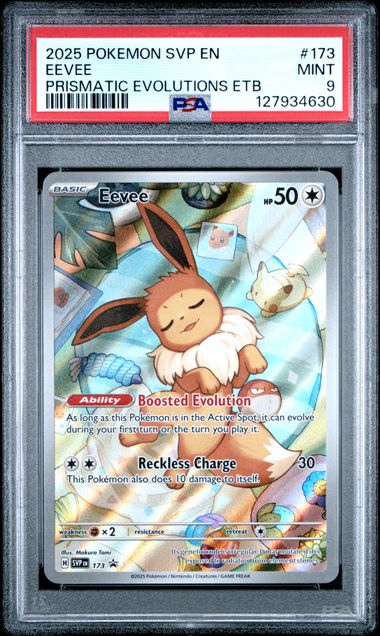 EEVEE - 2025 SV PRISMATIC EVOLUTIONS ETB PROMO 173 - PSA 9