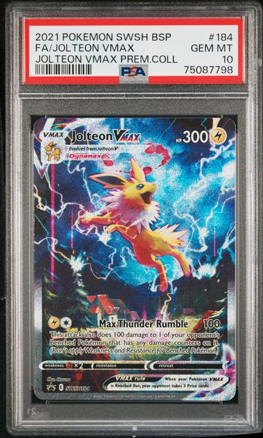 JOLTEON VMAX - 2021 SWSH PREMIUM COLLECTION 184 - PSA 10 💎