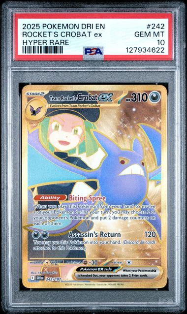 TEAM ROCKET'S CROBAT EX - 2025 DESTINED RIVALS 242 - PSA 10 💎