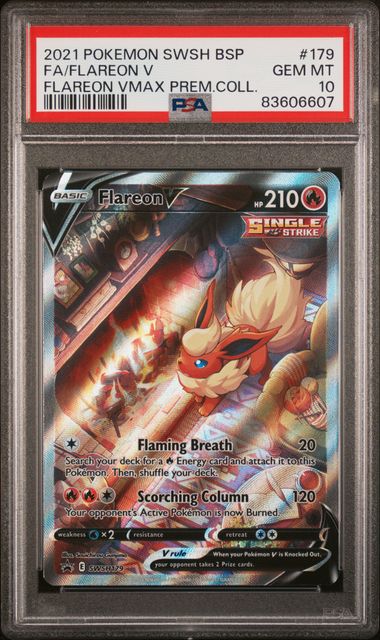 FLAREON V - 2021 SWSH PREMIUM COLLECTION 179 - PSA 10 💎